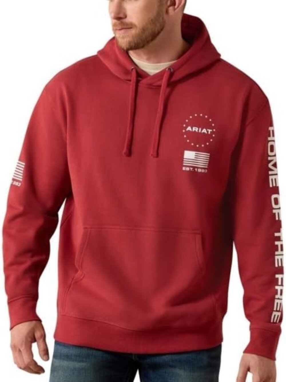 Ariat Men’s Logo Hoodie Pullover Sweatshirt Western Casual NWOT | M03B50-67